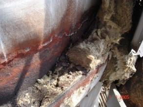 Severely damaged quench tower due to CUI Severely damaged quench tower due to CUI