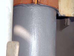 Belzona 5851 (HA-Barrier) applied to the hot pipework Belzona 5851 (HA-Barrier) applied to the hot pipework