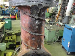 Damaged bow thruster Damaged bow thruster